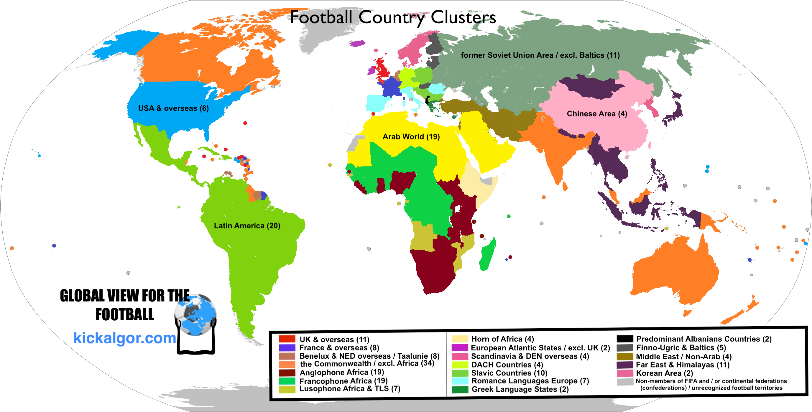 Football Soccer World Map