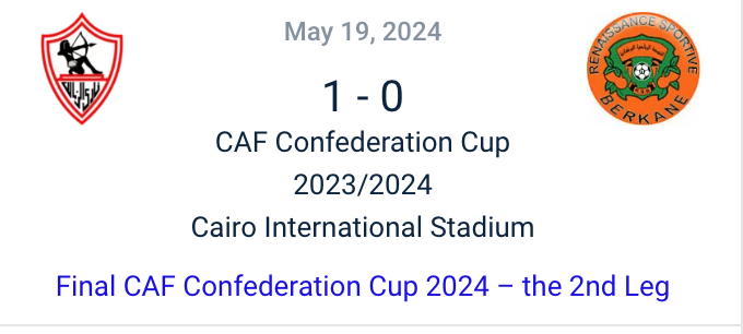 Final Final CAF Confederation Cup 2024 the 2nd Leg →